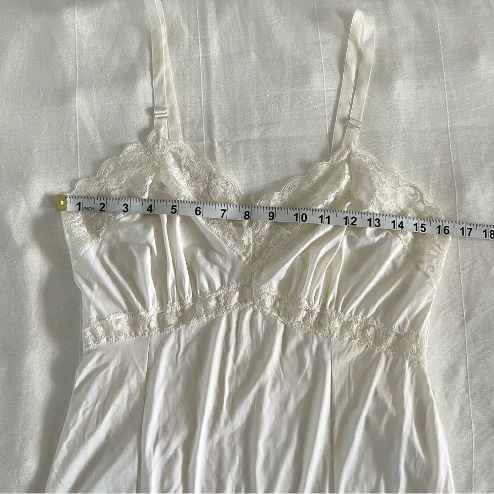 Vintage Satin Lace Slip Dress - Picture 5 of 9